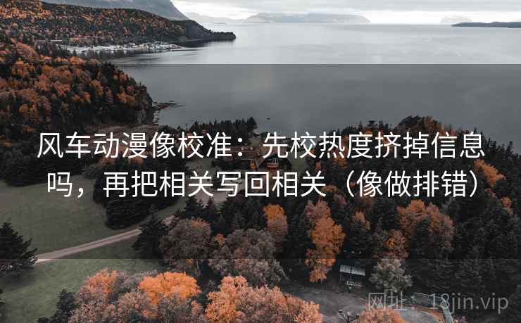 风车动漫像校准:先校热度挤掉信息吗,再把相关写回相关(像做排错)